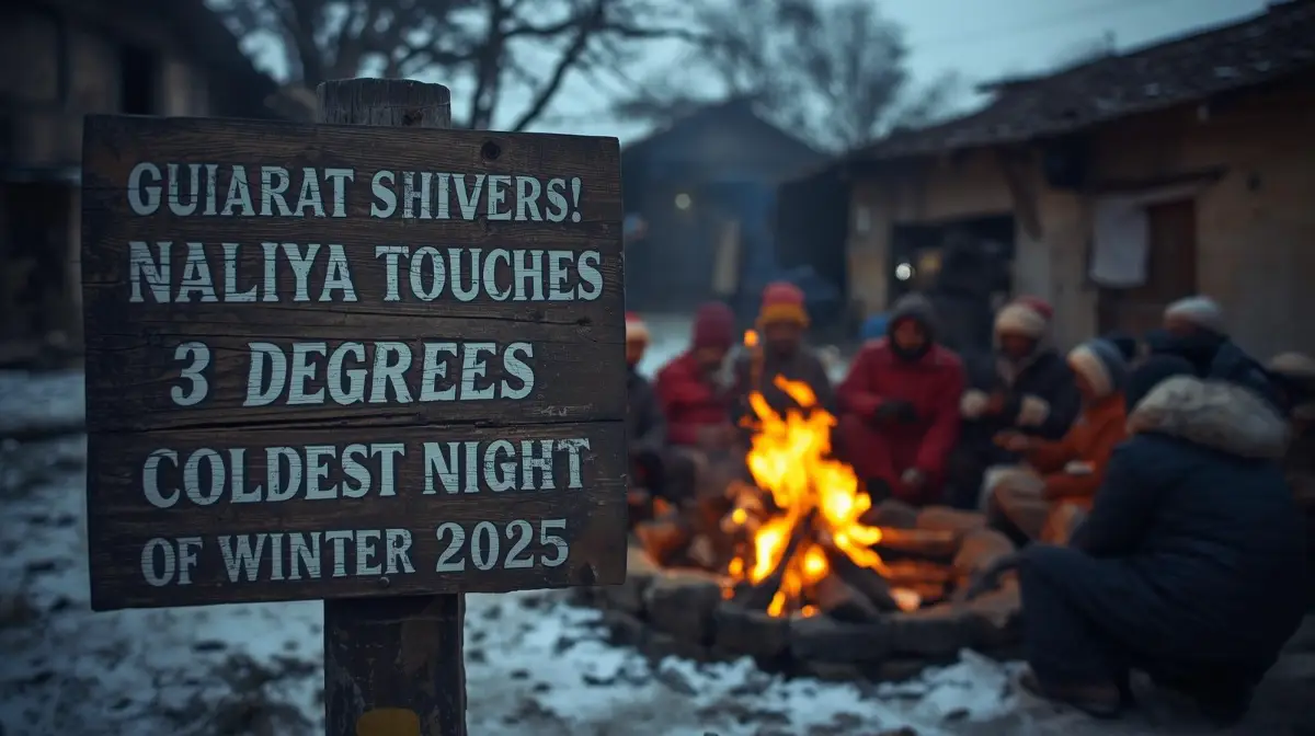 Gujarat Shivers! Naliya Touches 3 Degrees, Coldest Night of Winter 2025